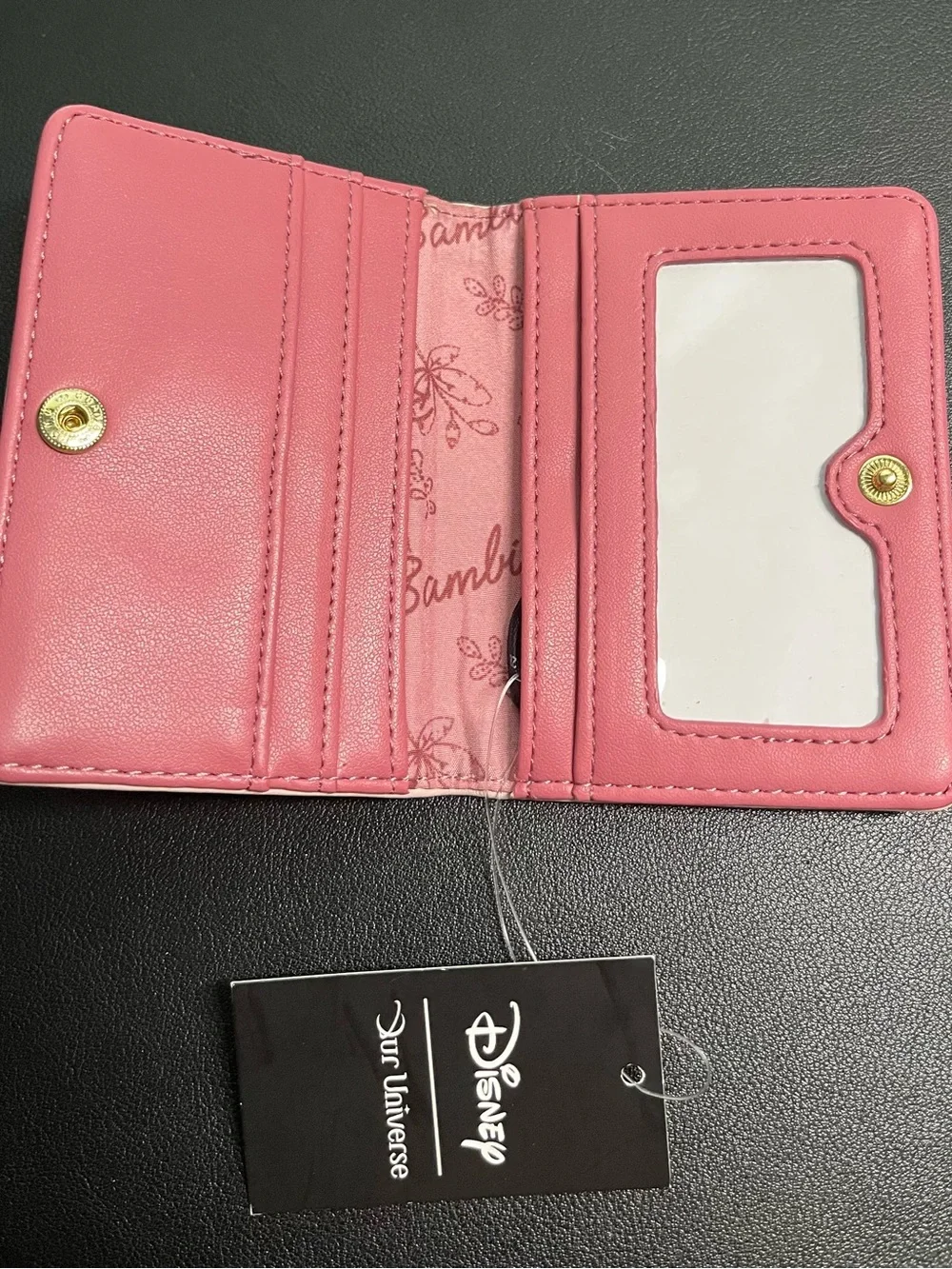 Disney Pink Bambi Foldover Card Wallet